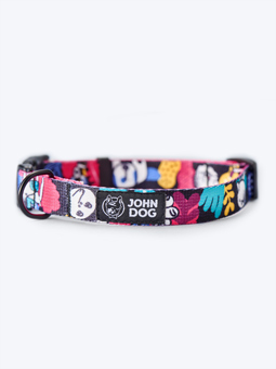 Buntes Hundehalsband John Dog Barcelona Neu