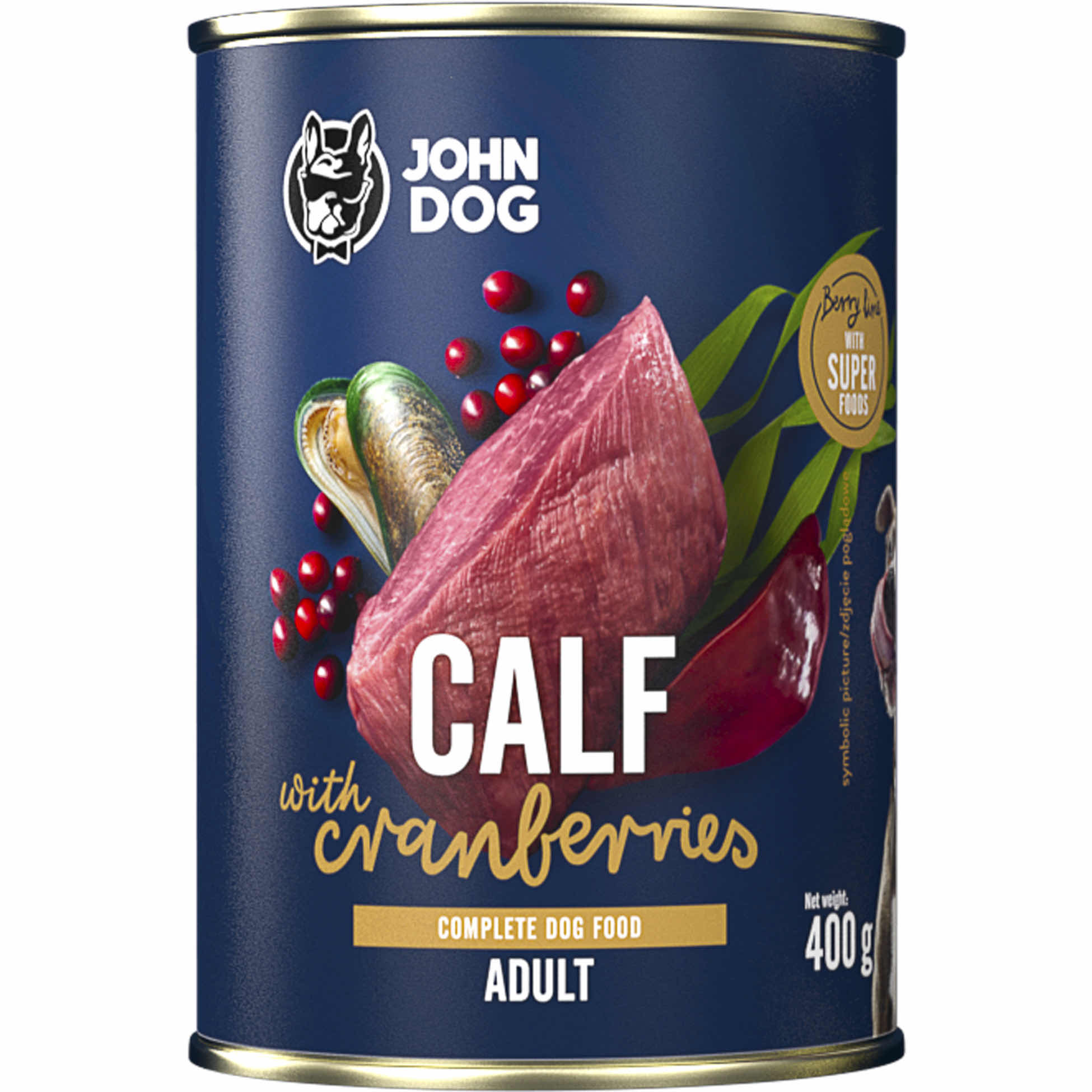 Nassfutter für Hunde Kalb mit Moosbeeren Berry Line – Bild 2