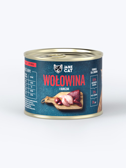 Nassfutter für Katzen Rind und Huhn Premium Jane Cat