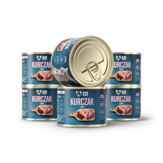 Premium Nassfutter. Huhn und Lachs Jane Cat 6x200g