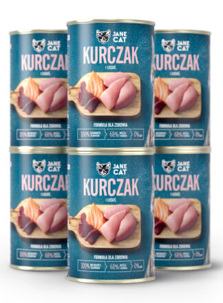 Premium Nassfutter. Huhn und Lachs Jane Cat 6x400g