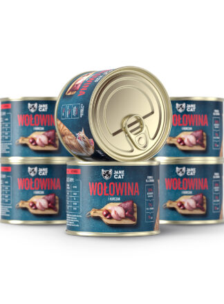 Premium Nassfutter. Rindfleisch und Huhn Jane Cat 6x200g