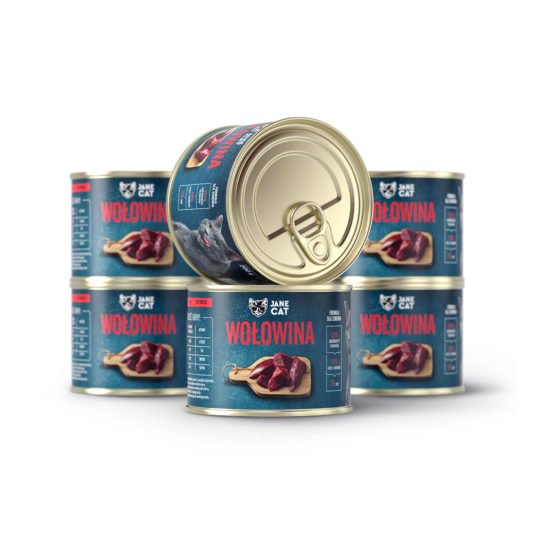 Premium Nassfutter. Rindfleisch Jane Katze 6x200g
