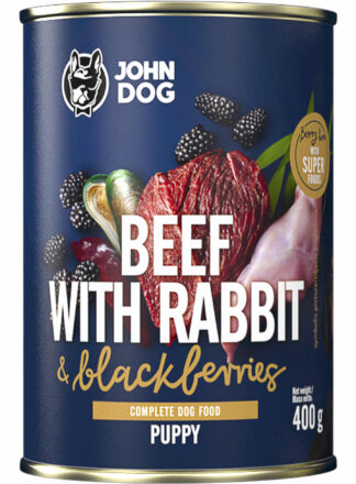 Nassfutter für Welpen Rind mit Kaninchen & Brombeeren Berry Line Junior