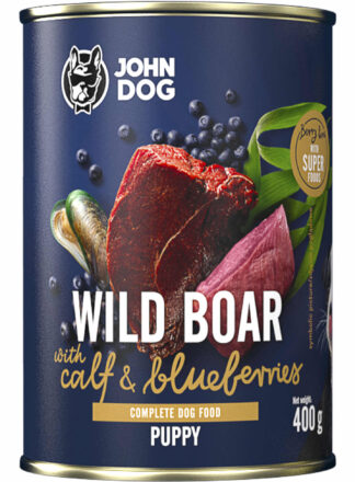 Nassfutter für Welpen Wildschwein mit Kalb und Beeren Berry Line Junior