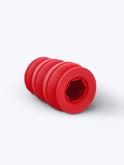Rotes kong Produkt für deinen Hund. Das perfekte Spielzeug zum Verstecken von Hundeleckerlis.