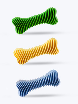 Gummi-Kauknochen für Hunde 12 cm von SumPlast.