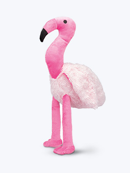 Hundemaskottchen Plüsch rosa Flamingo Squeaker von Trixie 35cm.