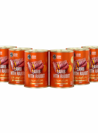Nassfutter für Hunde Lamm mit Kaninchen und Kürbis 6x400g Pumpkin Line