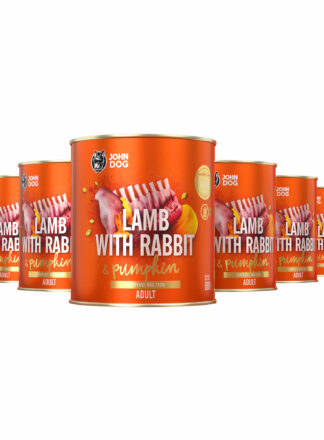 Nassfutter für Hunde Lamm mit Kaninchen und Kürbis 6x800g Pumpkin Line