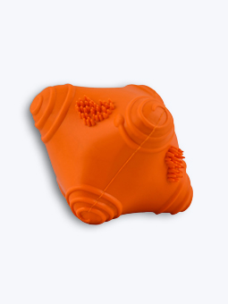 Orangefarbener Kaugummi für Hunde mit Laschen, 5 cm, Pet Nova