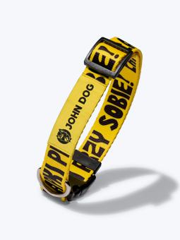 Gelbes Hundehalsband mit Schnallenverschluss aus der John Dog Paws by Your Side Kollektion