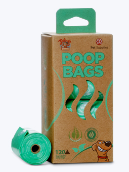 Großpackung grüner Kotbeutel, Duft von weißem Tee, Marke Pet Supplies.