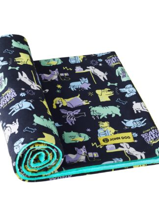 Aufgerollte Hundedecke mit lustigem Design aus der Prank Gang John Dog Kollektion