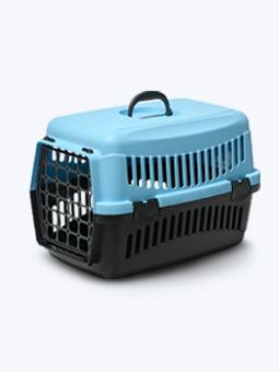 Blauer Transportkorb für Katzen oder kleine Hunde von Bukle