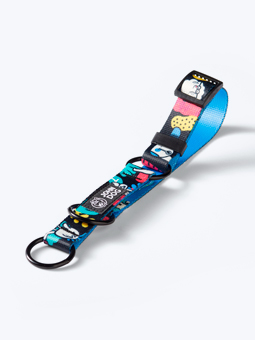 Blaues halbgeschlossenes Hundehalsband aus der John Dog Barcelona NEW Kollektion in blau.