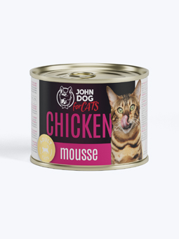 John Dog für Katzen Nassfutter Mousse mit Huhn, Dose 200g