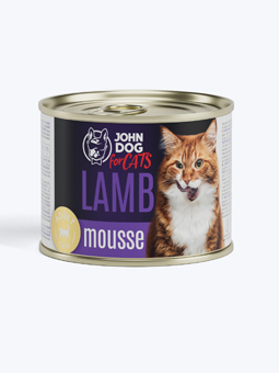 John Dog für Katzen Nassfutter Mousse mit Lamm, Dose 200g