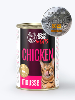Mousse Nassfutter für Katzen 400g Huhn John Dog For Cats.