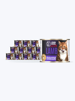 John Dog for cats Markennassfutter für Katzen Mousse mit Lamm, 12x200g Dosen