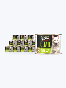 John Dog for cats Markennassfutter für Katzen Mousse mit Wachtel, 12x200g Dosen