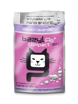 Basilikum Katzenstreu, Ag+ Kompakt Lavendel, 20 Liter.
