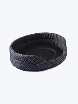 Ovales Hundebett aus der John Dog Black Kollektion