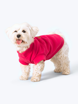Rosa Fleece-Sweatshirt für kleine Hunde von John Dog