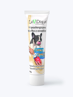 Lovidog hypoallergene Hundepaste in der Tube mit Insektenprotein