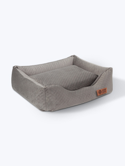 Graues, gestepptes Hundebett in Couchform von John Dog