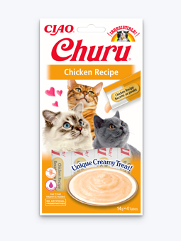 Cremiges Leckerli mit Huhn für die Katze 4x14 g