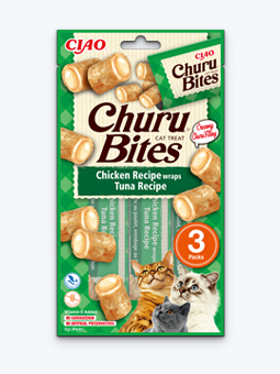 Katzenleckerli - Huhn und Thunfischhäppchen 3x10g Churu, von Ciao