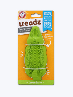 Arm&Hammer Marke grüner Gummi-Alligator Hund Kauspielzeug in Packung