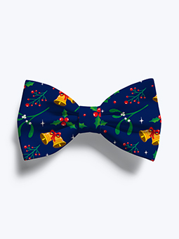 Weihnachtsfliege für Hund und Katze, in marineblau, Vorderansicht der Fliege, John Dog, Auflistung