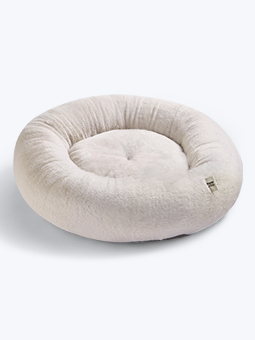 Ovales Rondellbett in Beige und Creme, für Hund, Marke John Dog, Größe L.