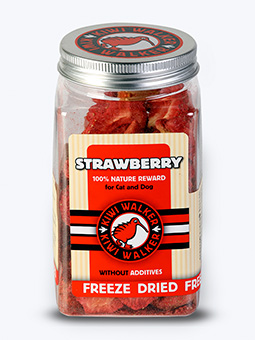 Gefriergetrocknete Leckerlis für deinen Hund oder deine Katze, Strawberry, Kiwi Walker.