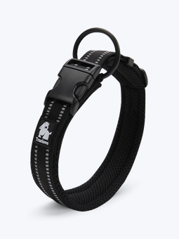 Hundehalsband, schwarze Farbe, Augenansicht, Marke Truelove.