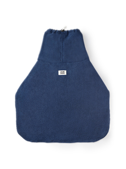 Marineblauer Hundebademantel, Draufsicht, flach gelegt, Marke John Dog.