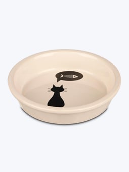 Keramiknapf für Katzen von Trixie, in beige.