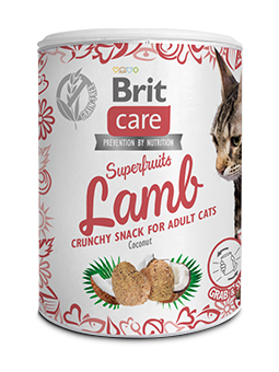 Brit Care Superfruits Lamm, Lamm und Kokosnuss Katzenleckerlis.