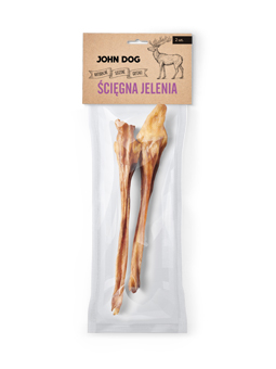Getrocknete natürliche Hundekaue Hirschsehne, Marke John Dog.