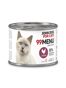 200 g Dose Nassfutter für Katzen 99 Menu mit Huhn