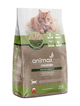 Animax Cats Grüner Tee Katzenstreu, Holzkrümel klumpend, 20 Liter/10 kg.