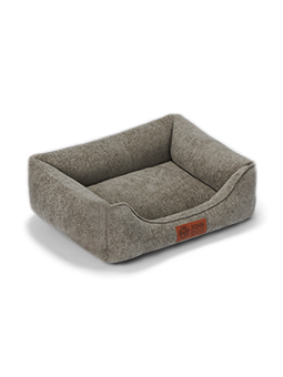 Das graue HARMONY Bett von John Dog, das hier in seiner vollen Pracht zu sehen ist, ist die perfekte Wahl für Hund und Katze. Mit seinem schlichten, aber eleganten Design passt es perfekt in moderne Innenräume.
