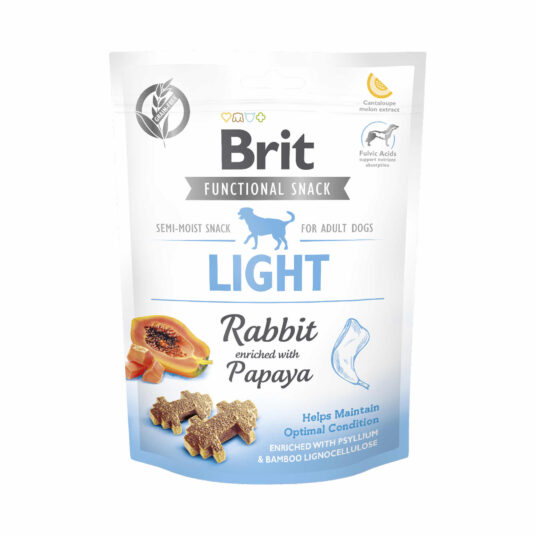 Ein kalorienreduziertes Leckerli für erwachsene Hunde, ideal zur Erhaltung einer optimalen Kondition. Enthält Kaninchen, angereichert mit Papaya und Psyllium sowie Bambus-Lignozellulose zur Unterstützung einer gesunden Verdauung und Gewichtskontrolle.