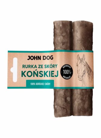 Zwei Kaurohre für deinen Hund, aus Pferdeleder, Länge 15 cm. Produkt ohne Konservierungsstoffe.