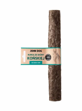 Natürliches Kaurohr für Hunde, 25 cm, aus Pferdeleder. Ein gesunder Snack von John Dog.