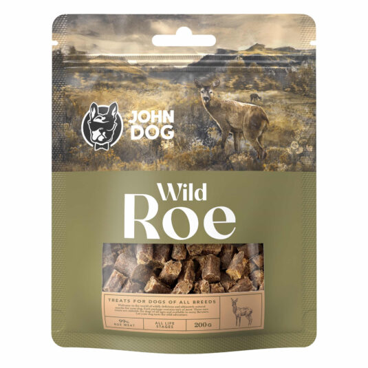 John Dog Wild Trainingsleckerlis. 99% Rogenfleisch. 200g Packung.