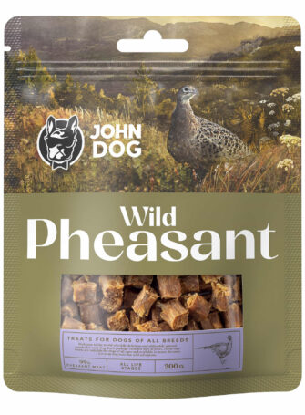 John Dog Wild Trainingsleckerlis. 99% Fasanenfleisch. 200g Packung.