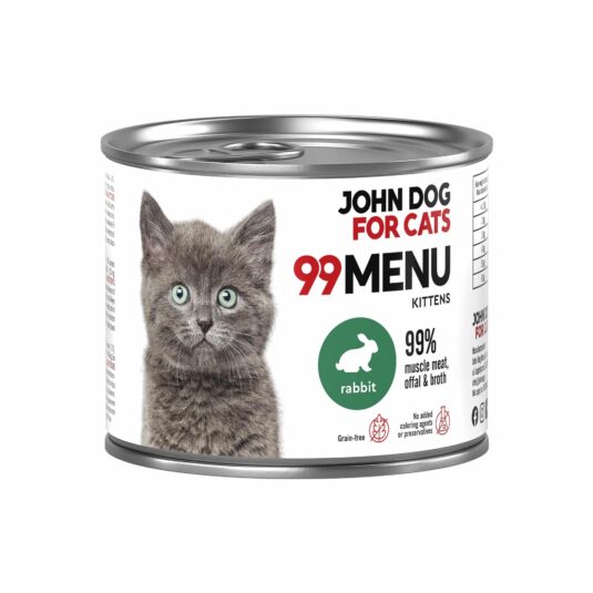 Nassfutter für Kätzchen mit Kaninchen, 99 Menu, 200 g Dose